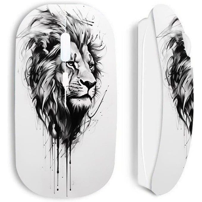 Souris sans fil - Maniacase - Regal Roar - Blanc - Design ergonomique - Confort d'utilisation
