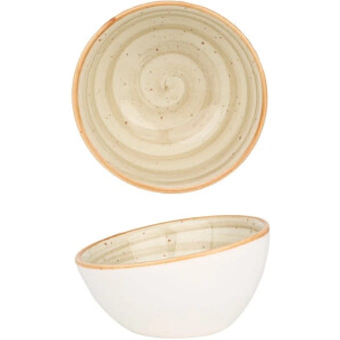 Bonna Serveerschaal - Aura Terrain - Porselein - 8 cm (60cc) - set van 2