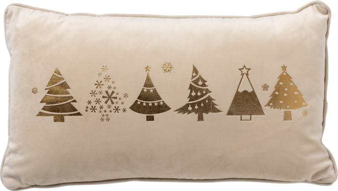 TREES - kussenhoes 30x50 cm - kerst - Whisper White - wit
