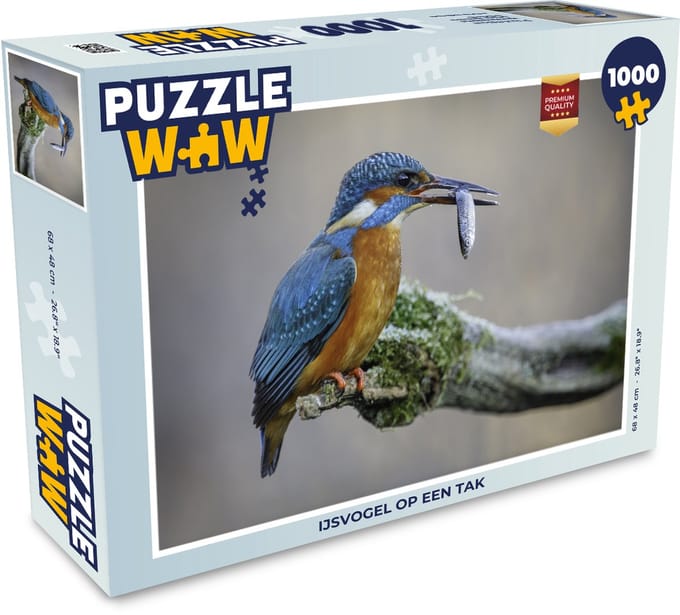 Puzzel IJsvogel - Vis - Dier - Legpuzzel - Puzzel 1000 stukjes volwassenen