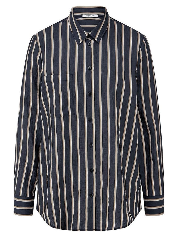 Blouse lange mouwen Van Peter Hahn blauw