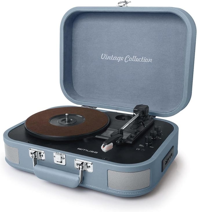 Vintage Stereo Platenspeler met Bluetooth en USB