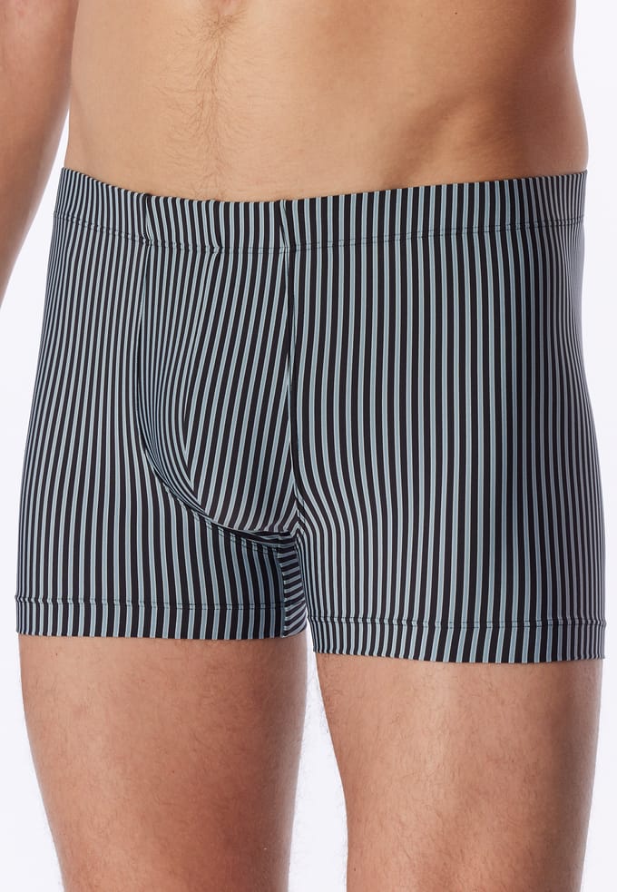 Korte short met strepen, jade - Pure Micro 6