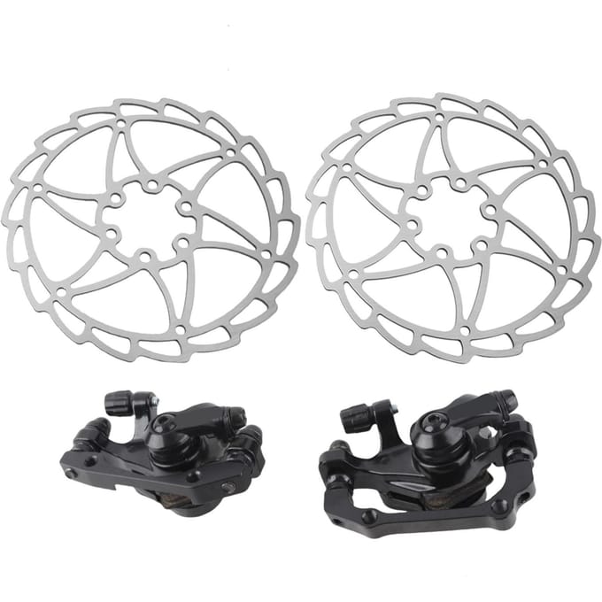 Mountainbike RVS Schijfrem Klauw Set Universeel Fietsaccessoirezwart white