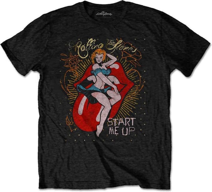 The Rolling Stones Heren Tshirt -2XL- Start Me Up Zwart