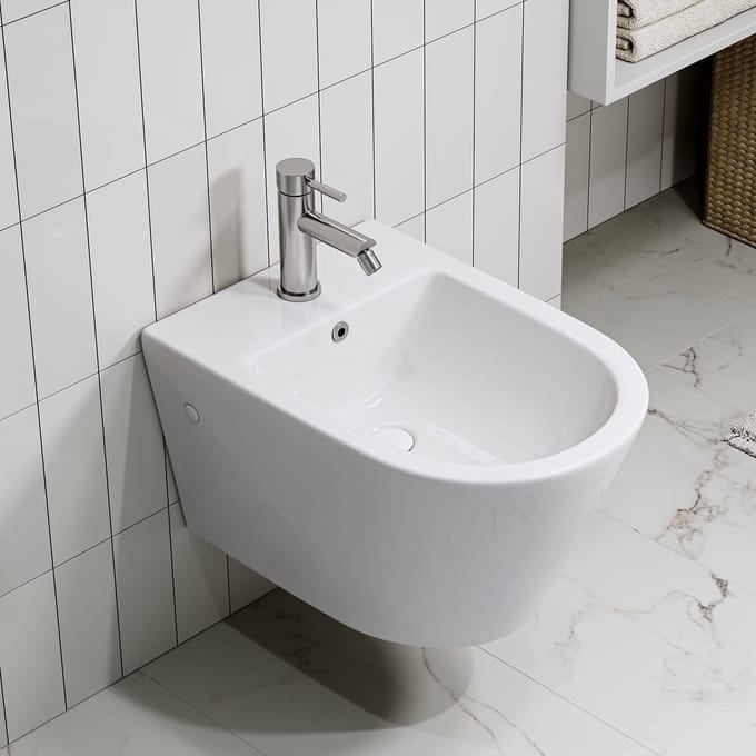 HOROW Wandgemonteerd bidet - Vrouwelijke Wassing - Keramisch Frameloos bidet