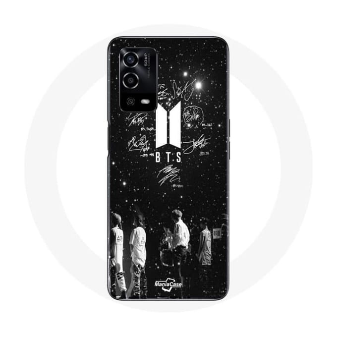 Coque - BTS - Oppo A55 4G - Souple - Noir - Membres BTS