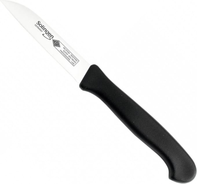 Eikaso Solingen Solingen Schilmes – Recht Lemmet 10 cm – Zwart Heft – RVS