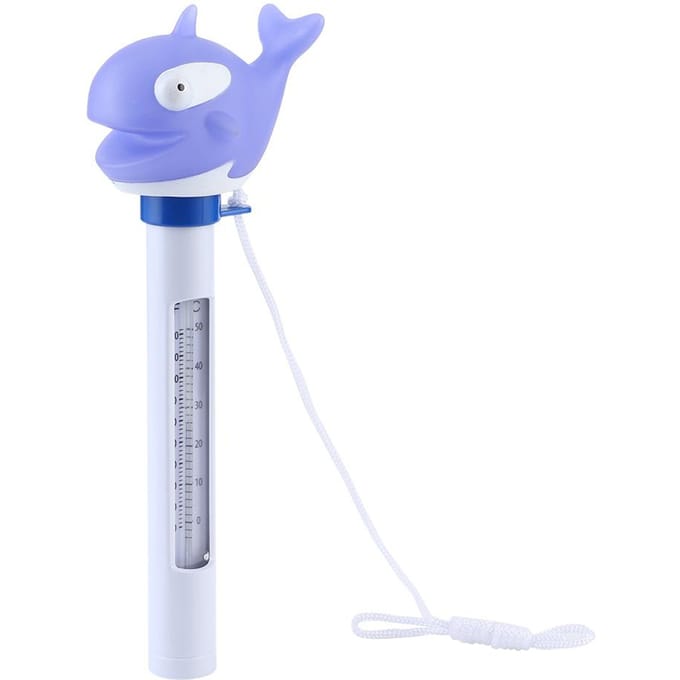 Thermomètre flottant mignon et petit pour piscine, eau de bain, spa, bain à remous white