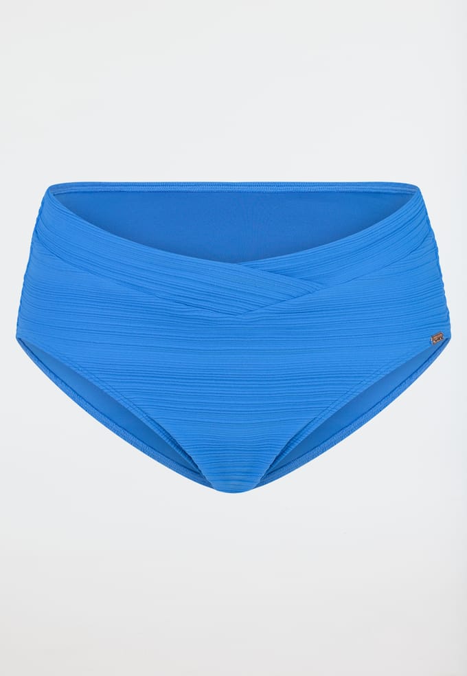 Bikinislip retro jersey gerecycled strepen aquarium - Aqua 36
