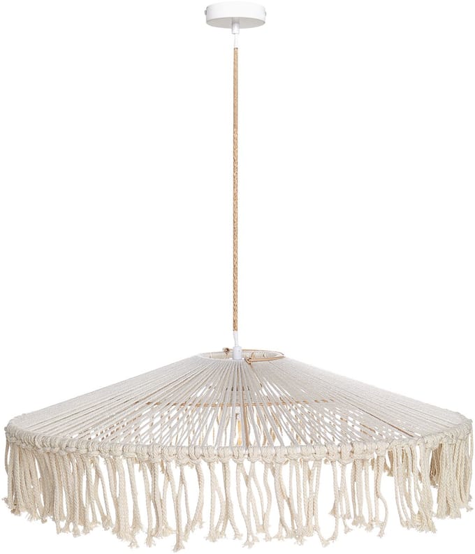 AKOBO - Hanglamp - Lichtbeige - Papier Touw