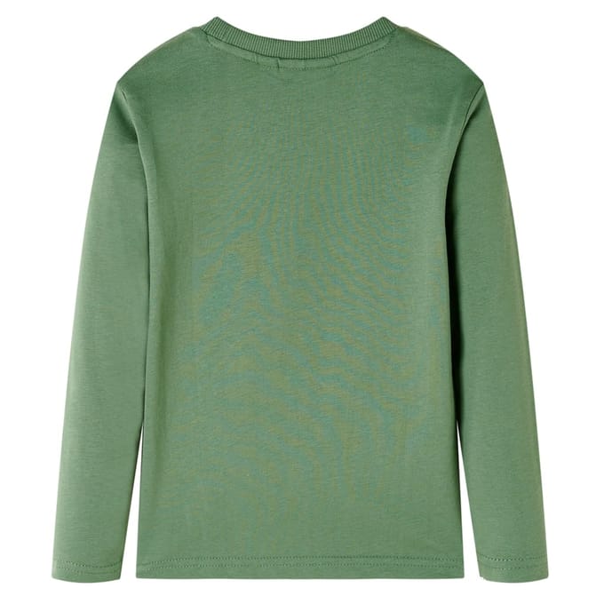 vidaXL - Kindershirt - met - lange - mouwen - 104 - lichtkakikleurig