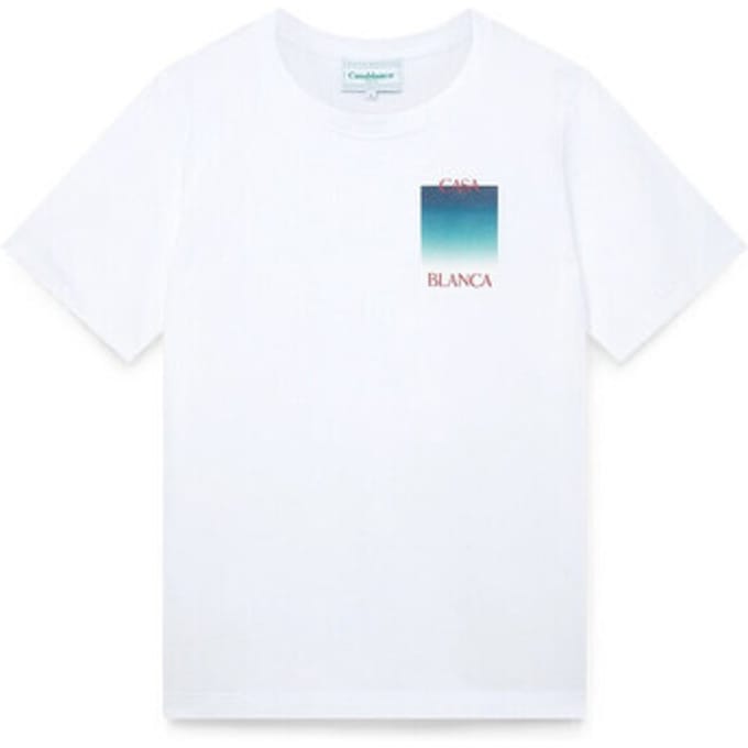 T-shirt Korte Mouw Casablanca GRADIENT CASA LOGO WHITE