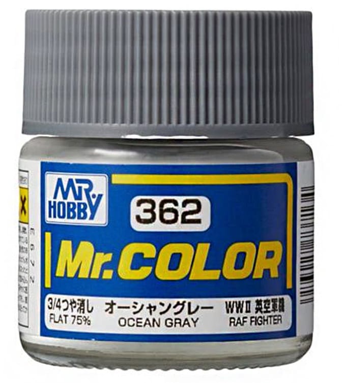 Gunze Mr. Hobby C-362 - Mr. Color 10 ml Ocean Grey(75% Flat) - Lacquer Modelbouwverf