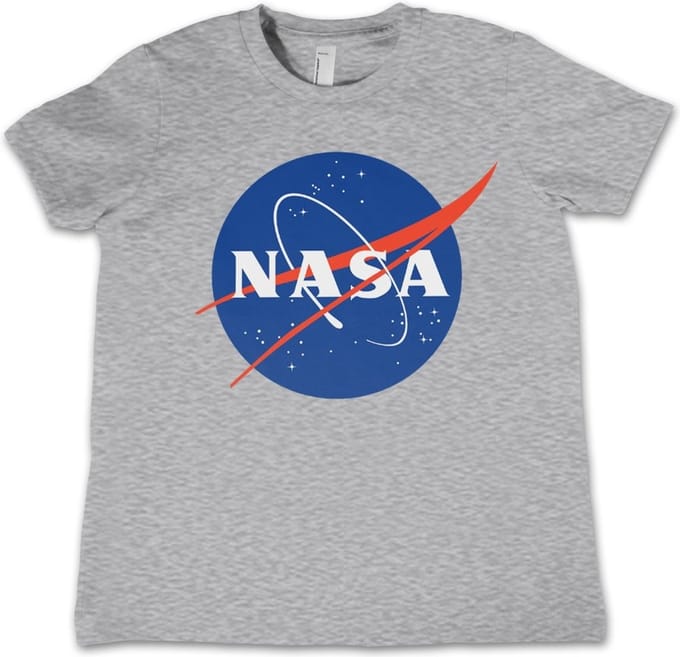 NASA Insignia Kids T-shirt voor kinderen, heather-grijs