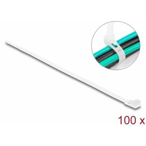 Delock Cable ties reusable L 200 x W 4.8 mm 100 pieces white
