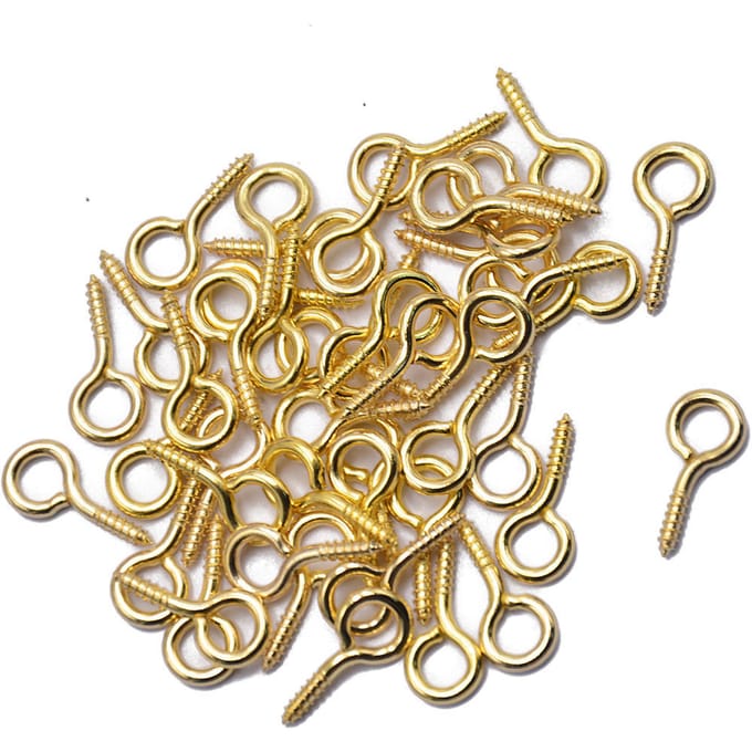 50 stuks schroefogen pin sieraden maken bevindingen licht goud beige