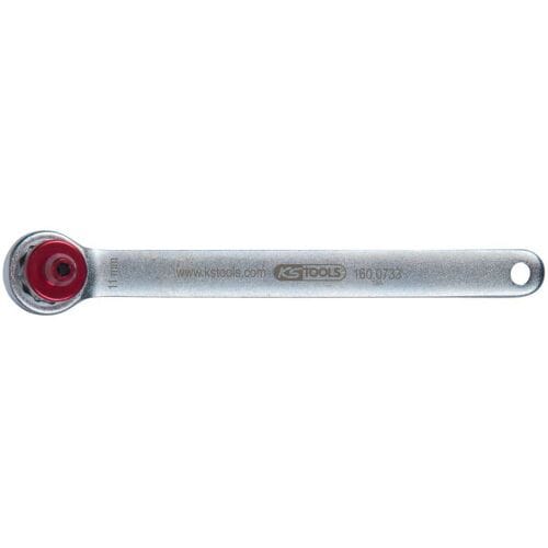 KS Tools 160.0733 Remontluchtingssleutel, extra kort, 11 mm, rood