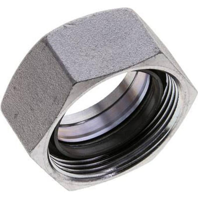 35 M45x2 End Cap Stalen NBR
