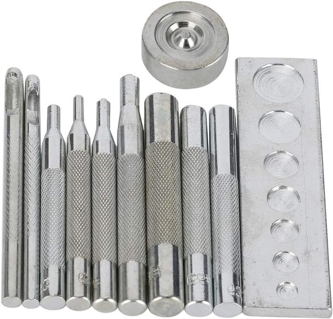 Rivet Set voor Snap Buckles en Button Tools - Professionele Installatie van Leer met Handpers en Pliers