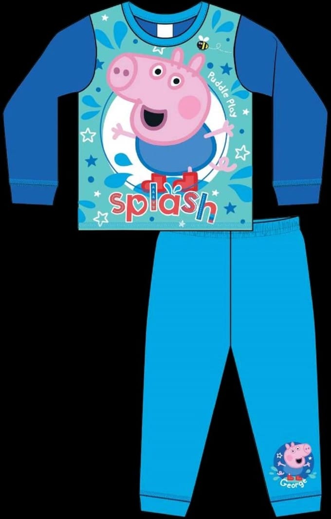George Pig - Pyjama - Maat 86/92 - Peppa Big - Blauw - Kinderpyjama