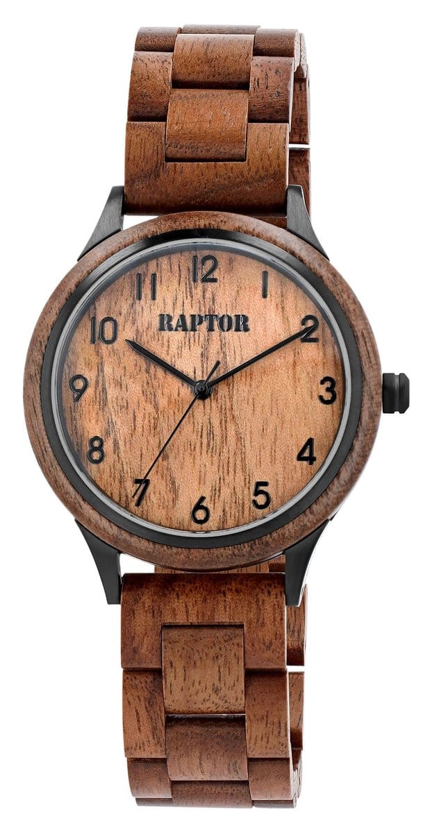 Raptor herenhorloge zebrahout Cedric, mineraalglas