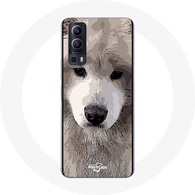Coque - Vivo - Y72 - Souple - Gris - Race de chiens gris