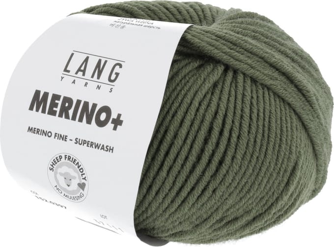 Lang Yarns Merino Plus - 397 olijfgroen - Merinowol Garen