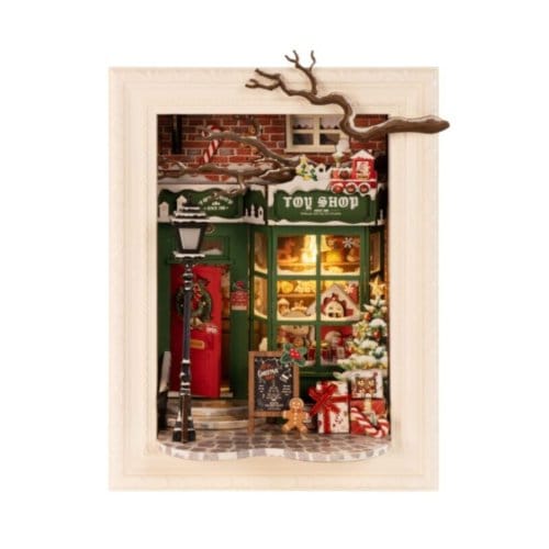 ROBOTIME Rolife 3D Puzzels Kerstman's Speelgoedwinkel 3D Houten Puzzel DP006