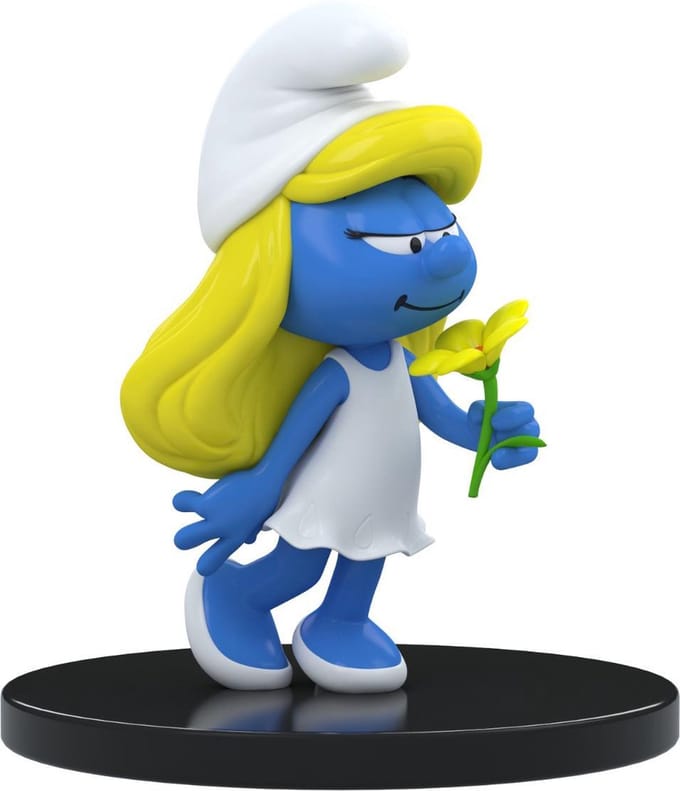 Blue Resin Smurfin figuurtje verzamelitem - 12 cm - kunsthars -  700102