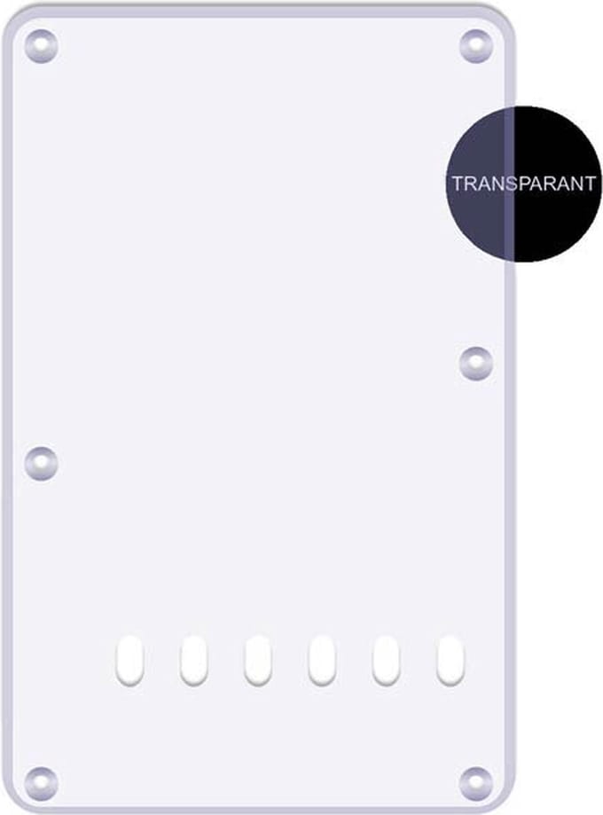 Boston BP-113-TR back plate, string spacing 11,2mm, 1 ply, standard Stallion, 86x138mm, transparent