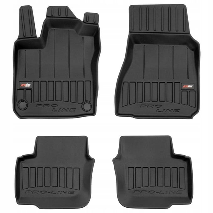 FROGUM – 3D Rubber Vloermatten voor RENAULT TWINGO III (vanaf 2014) – Set van 4 – TPE – Hoge rand 6 cm – Organizer