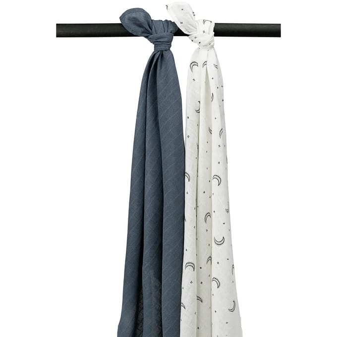 Meyco Baby Moon starterset - 9-pack - hydrofiel - indigo
