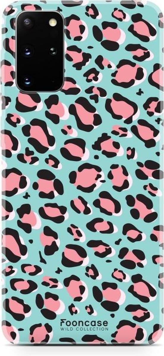 Fooncase Hoesje Geschikt voor Samsung Galaxy S20 Plus - Shockproof Case - Back Cover / Soft Case - Luipaard / Leopard print / Blauw