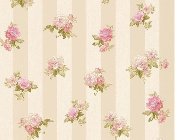 Roze Bloemen behang vlies 30447-4