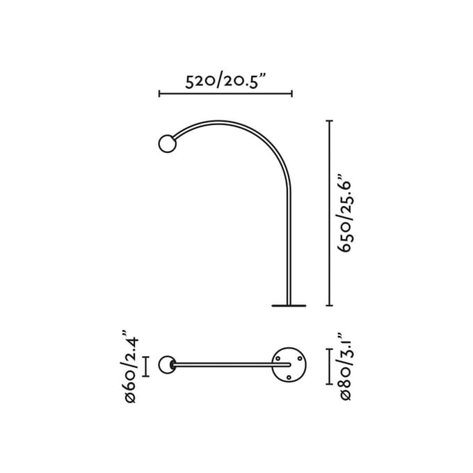 FARO BARCELONA LED sokkellamp Cuca, zwart, roestvrij staal/glas, hoogte 65 cm