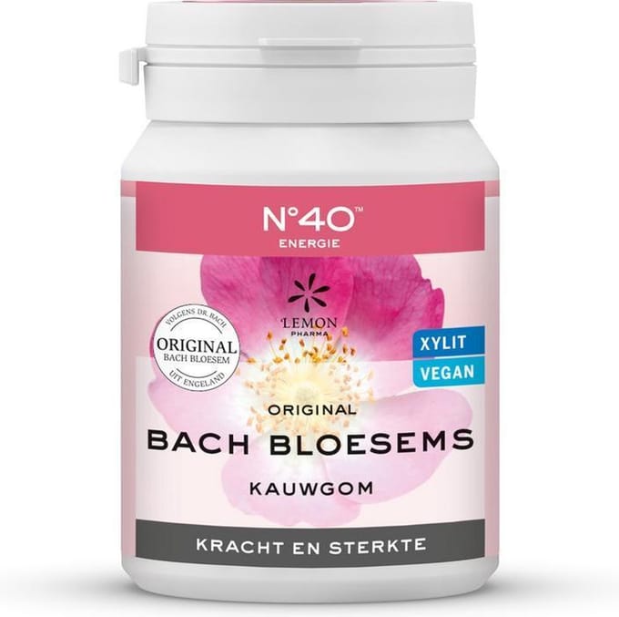 Bach Bloesem Kauwgom nr. 40 kracht & sterkte 60 Gram