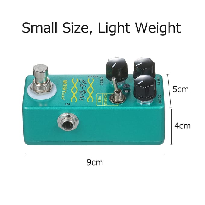 MOSKYaudio Chorus/Vibe-effectpedaal Gitaareffectpedaal Enkel mini-effectpedaal groen