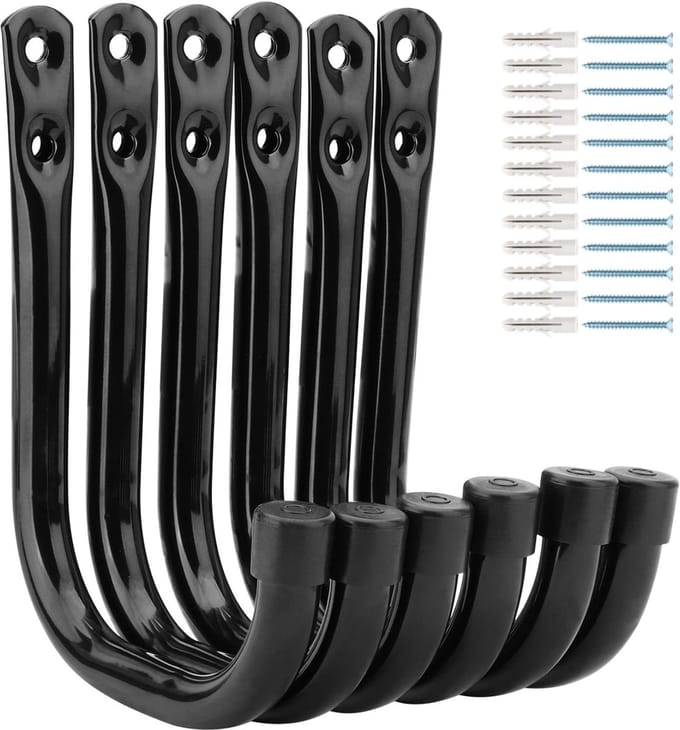 Dailygoody - Garage Hooks - Heavy Duty Opslaghaken - 6 Stuks - 10.5
