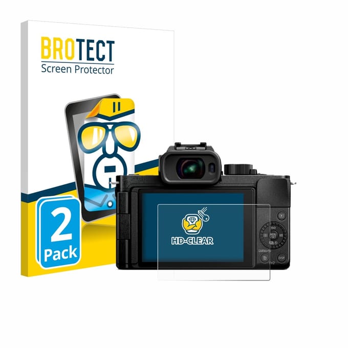 BROTECT - Screenprotector voor Panasonic Lumix DC-G100D - Folie Beschermfolie transparant 2 Stuks