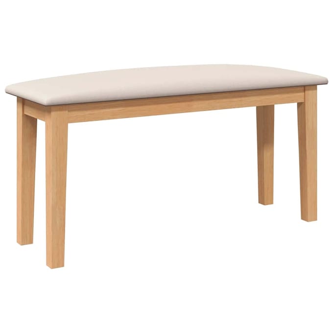 vidaXL - Bank - 90 - cm - massief - hout - rubber