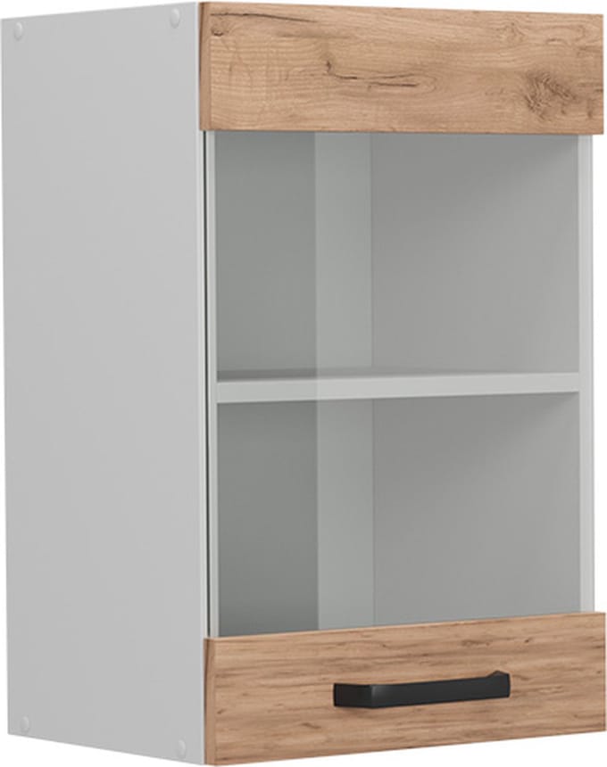 Vicco R-Line Glazen keukenkast – 40 cm Krachtige eik goud