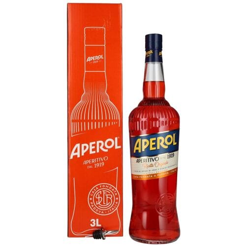 Aperol Aperitivo 11% Vol. 3l in geschenkverpakking met Flessenschenker