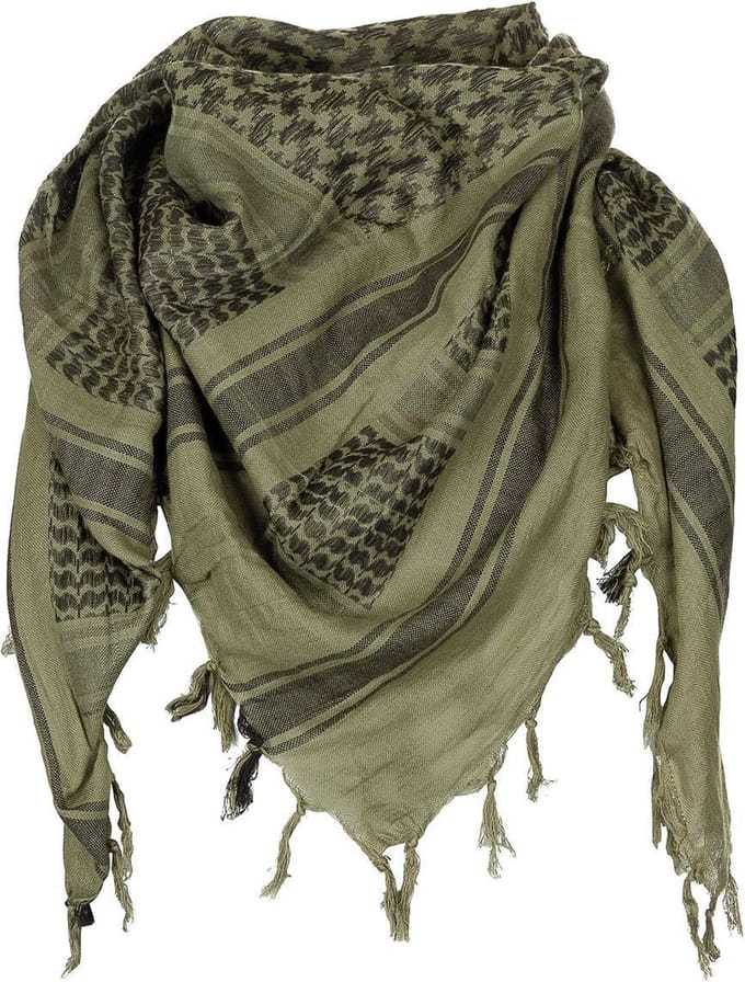 Shemagh - PLO Sjaal - supersoft zwart/groen