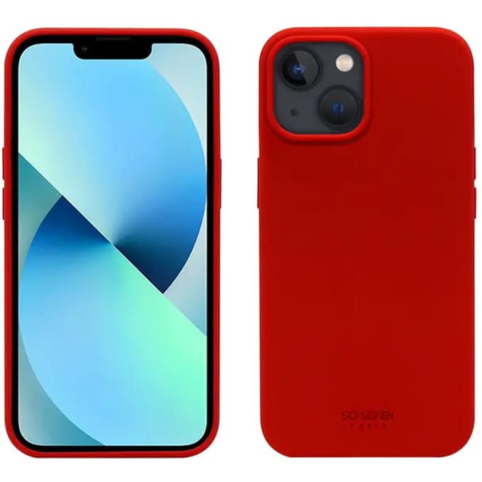 SoSeven, GERECYCLED SMOOTHIE Geschikt voor Apple iPhone 13 hoesje, Rood
