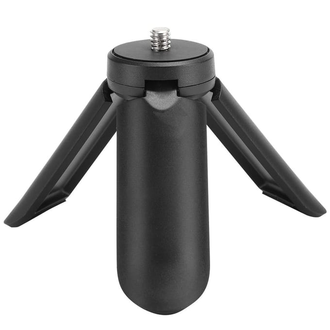 Mini Anti-Slip Desktop Statief met 1/4 inch schroef Universeel voor Smartphone Actiecamera zwart