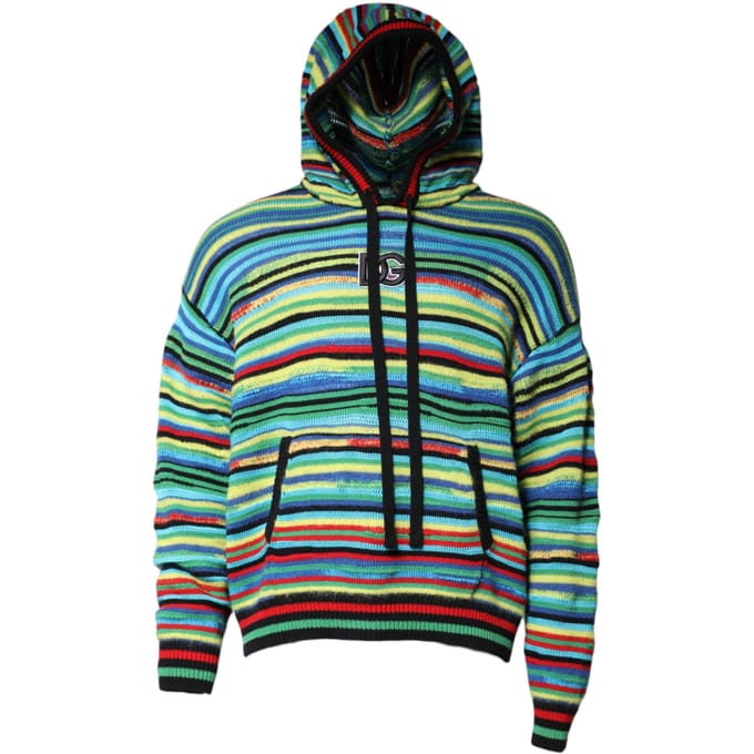 Gestreepte Gebreide Hoodie Pullover
