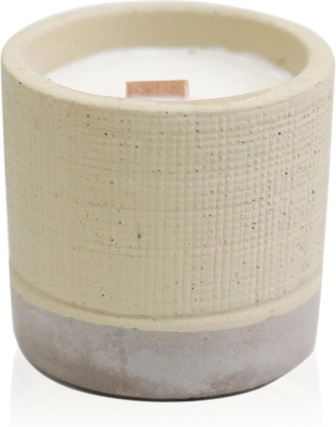 Pot Concrete Soja Candle - Grey - Coffee in the Club - 3 stuks
