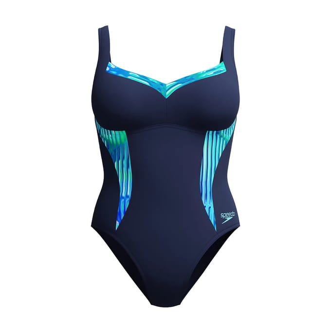 Dames zwempak uit 1 stuk Speedo Panel LLustre