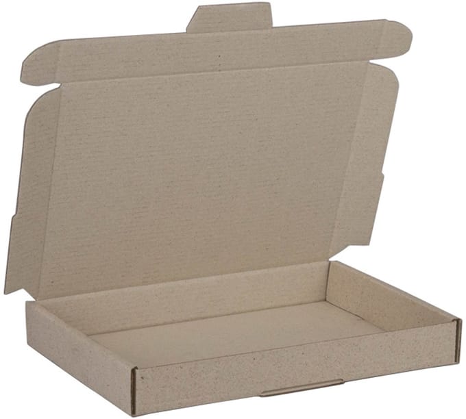 Graskarton brievenbusdoosjes 221 x 155 x 28 mm (a5 formaat) | 50 stuks